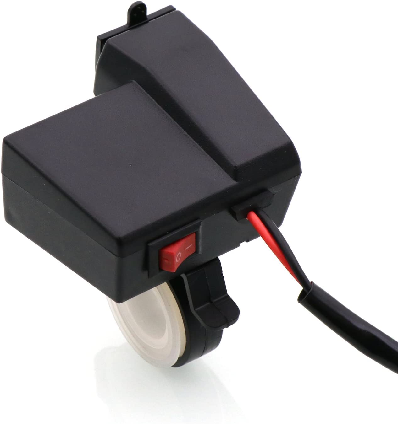 Motorcycle 3.1A USB Charger & Voltmeter - Blue LED