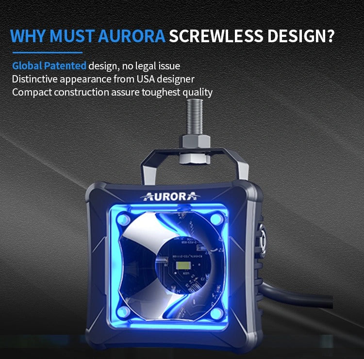 Aurora 3.3 inch Screwless RGB LED Pod Light (Pair)