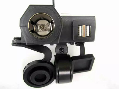 Motorcycle 2.1A USB Charger with Power Socket - On/Off Switch