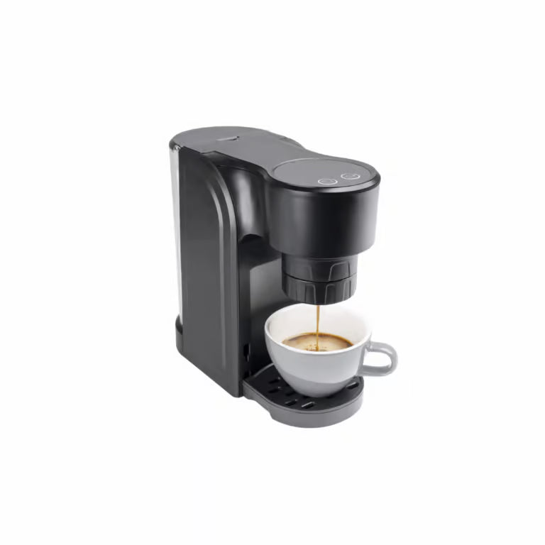 12V Coffee Machine (Capsule and Ground Coffee) – Black