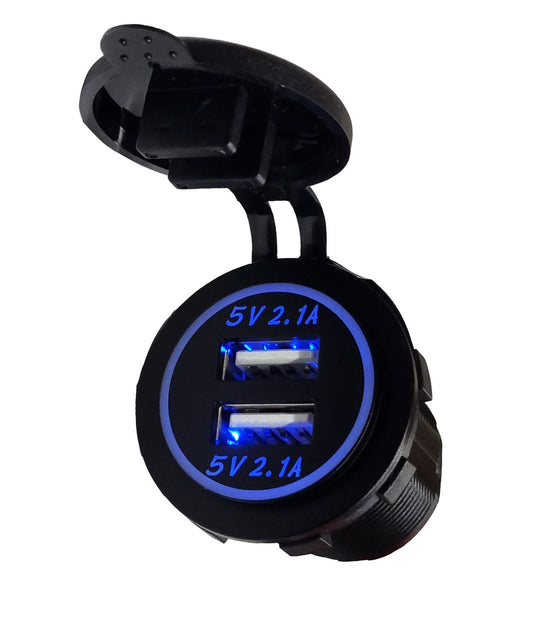 Dual 2.1A USB Socket Charger - Backlight LED