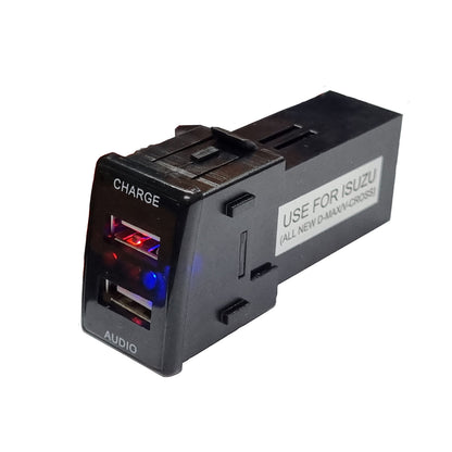 Isuzu Dmax 3.1A (1A/2.1A) USB Car Charger & USB Audio Extender
