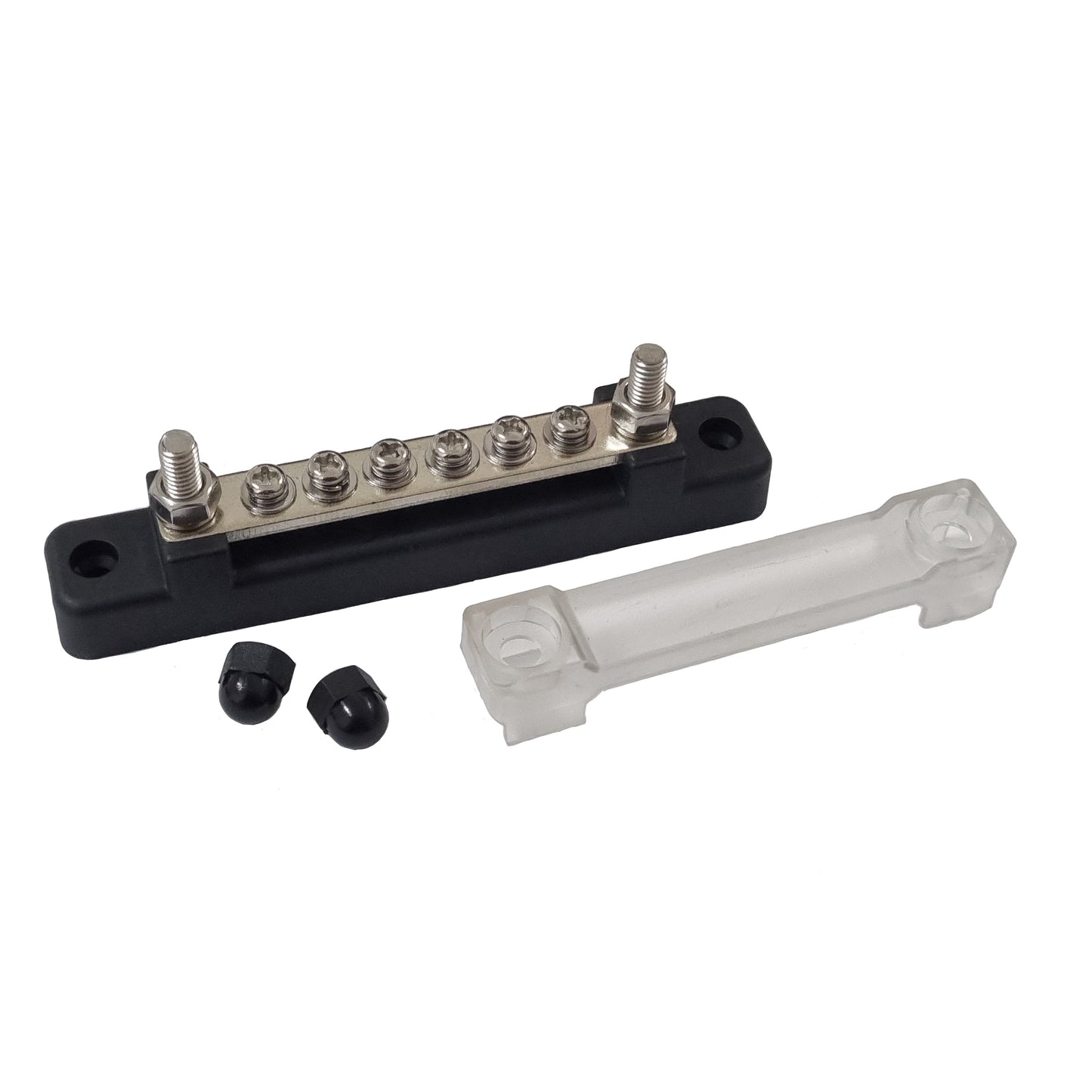 6 Pole Distribution Bar - Transparent Cover