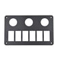 3 Gang Round Socket & 6 Gang Rocker - Blank Aluminium Panel