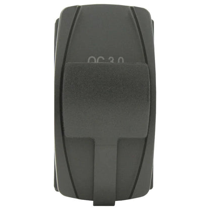 Type C + QC 3.0 USB Rocker Style Charger - Blue LED