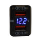 Toyota Revo Dual USB QC3.0 Charger & Voltmeter (32x20mm) - Blue LED