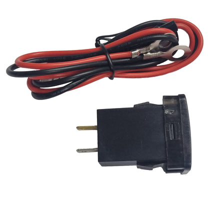 QC3 USB + Type-C Charger & Voltmeter (32x20mm) Toyota REVO - Blue LED