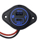 USB QC4 + Type-C Flush Mount Charger - Blue LED