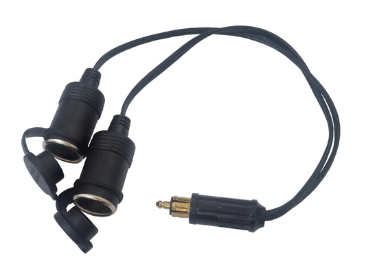 Male Hella To 2 Lighter Sockets - With Caps