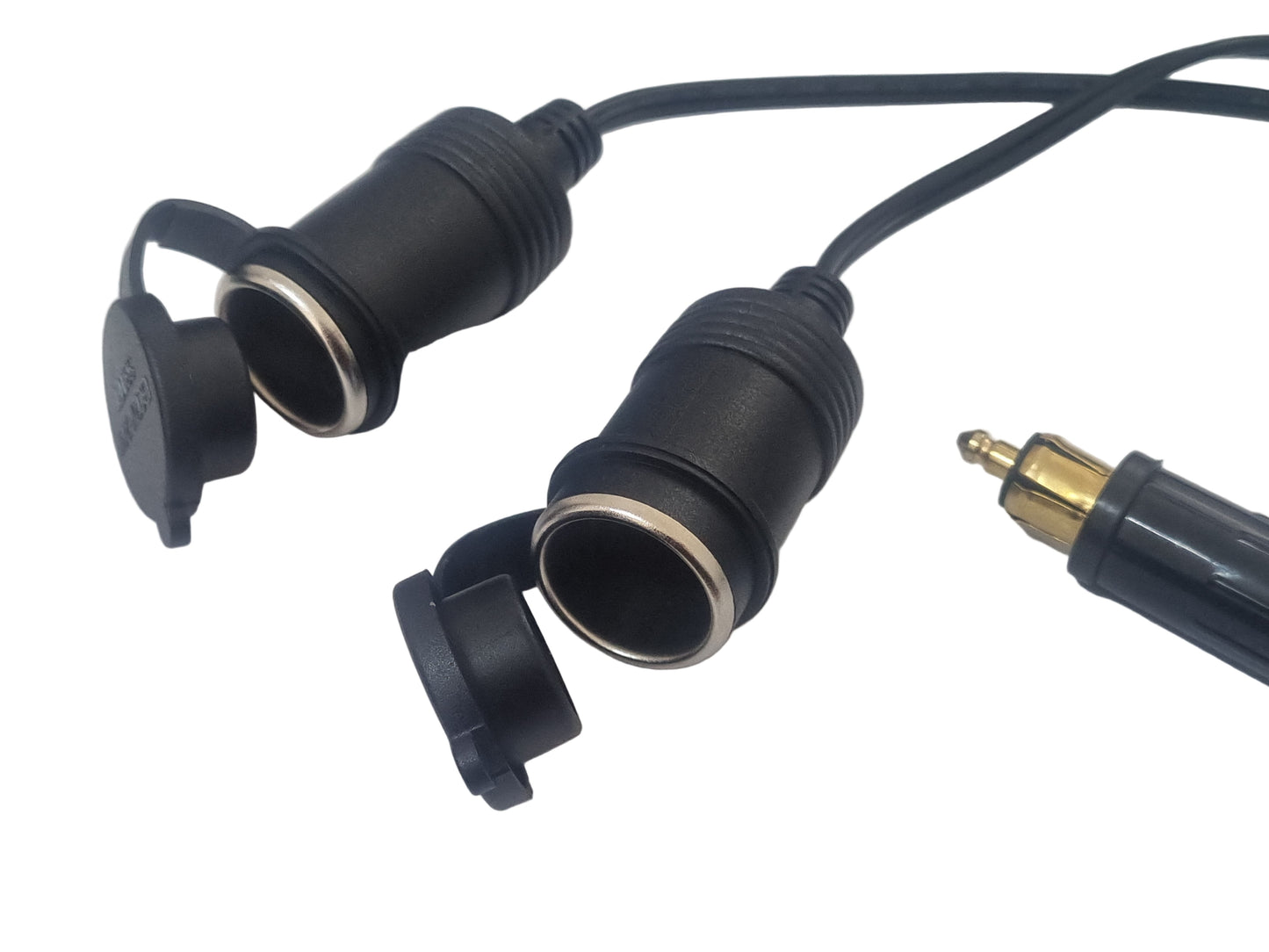 Male Hella To 2 Lighter Sockets - With Caps