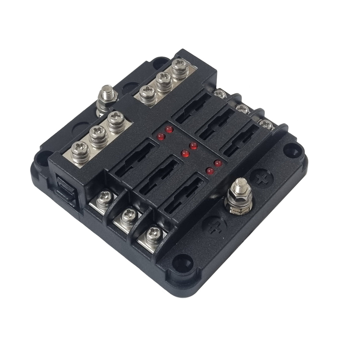 6 Rib Bus Box 6 Way fuse Box with Negative Bus Bar – Volt & Venture