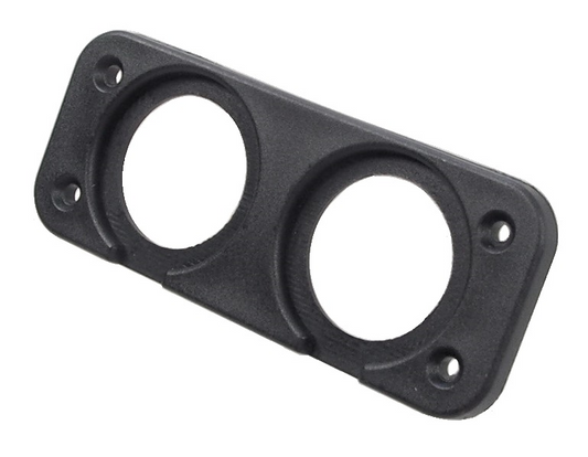 2 Hole Panel black plastic