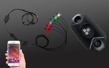 Aurora RGB LED Rock Lights – 4 Pod Set | Bluetooth