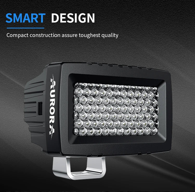 Aurora 3*1.5" Cool White LED Work Light (Diffusion) (Pair)