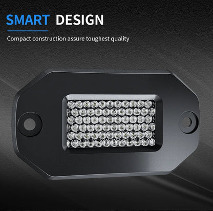AURORA 2 Inch Flush Mount LED Work Light (Diffusion) (Pair)