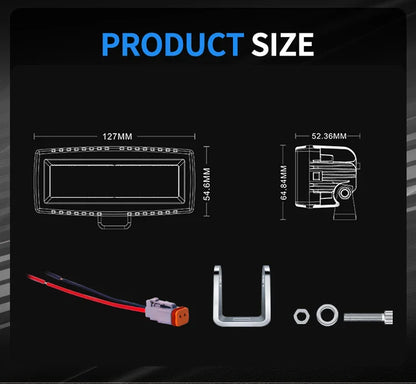 Aurora 4 inch Wide Beam LED Scene Light (Pair)