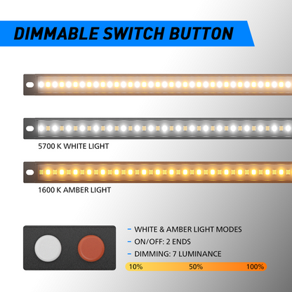 Aurora Outdoor 600 mm LED Dimmable Camping Light - White & Amber