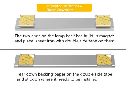 23cm Motion Sensor LED Under Cabinet Light USB Rechargeable Cool White LED - Silver - the4x4store.co.za