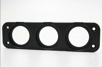 3 Hole Panel - Black Plastic