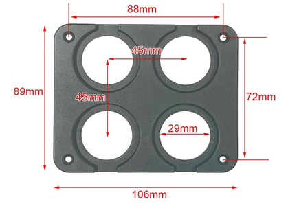 4 Hole Square Panel - Blank
