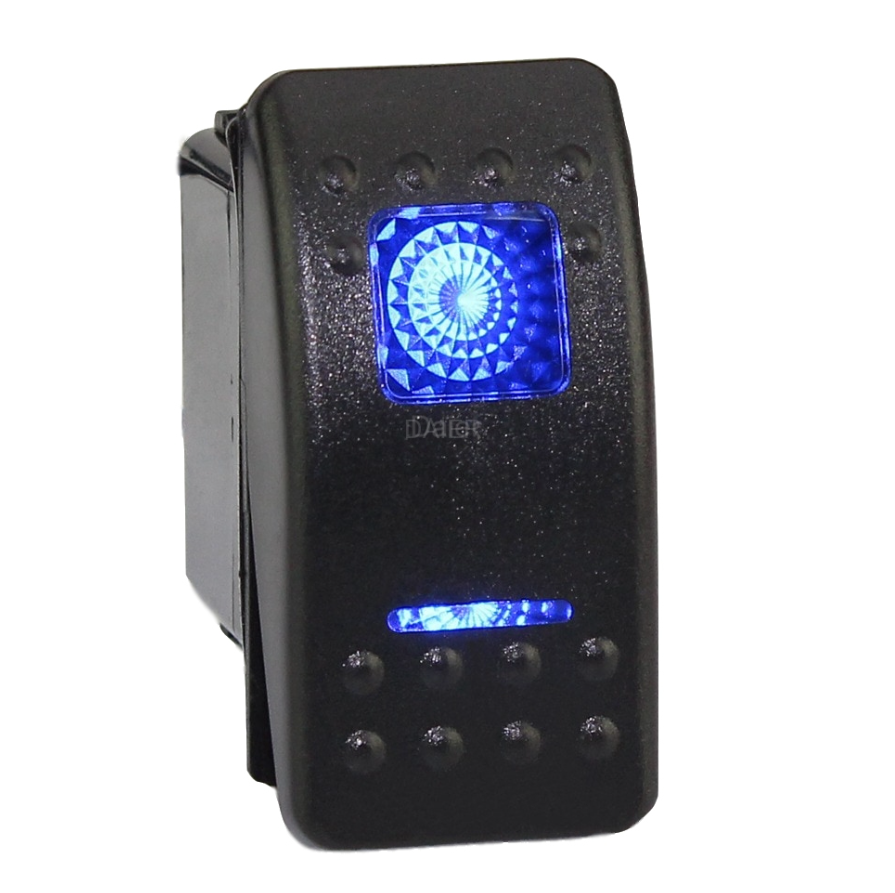 5 Pin Rocker - Blue LED Backlit