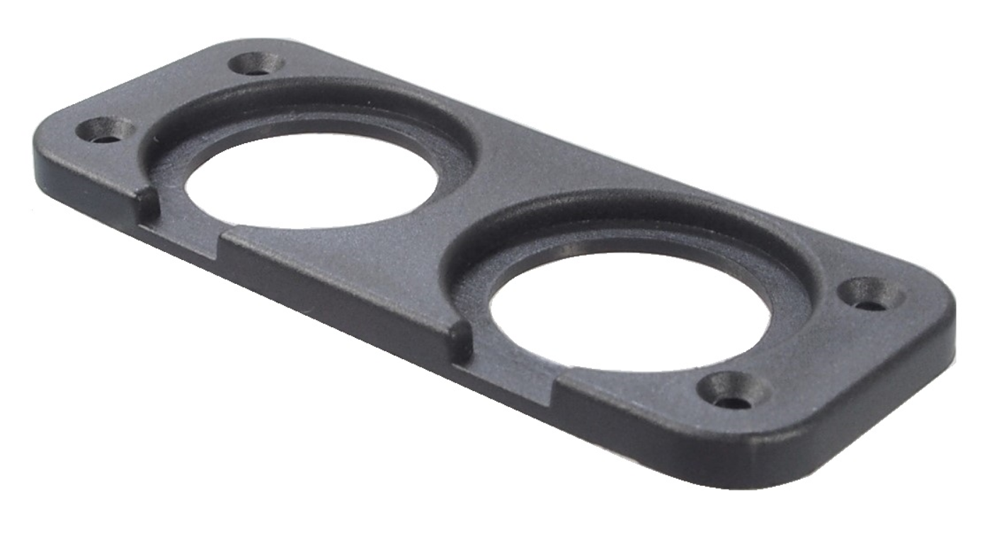 2 Hole Panel black plastic