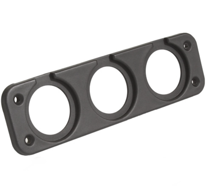3 Hole Panel - Black Plastic