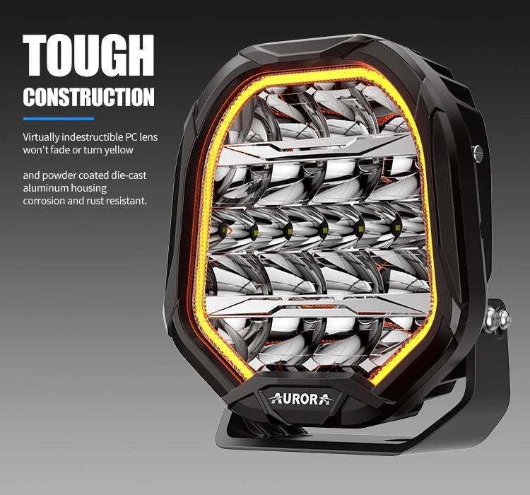 Aurora FireNova 9 Inch Driving Light with DRL (Pair)