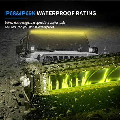 AURORA 40-inch Dual Color Led Light Bar (White and Golden Yellow) + White DRL