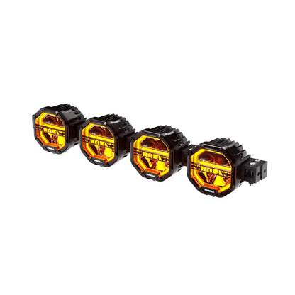 Aurora FireNova 4-Inch LED Linkable Light Bar with Daytime Running Light (DRL) (4xLights)
